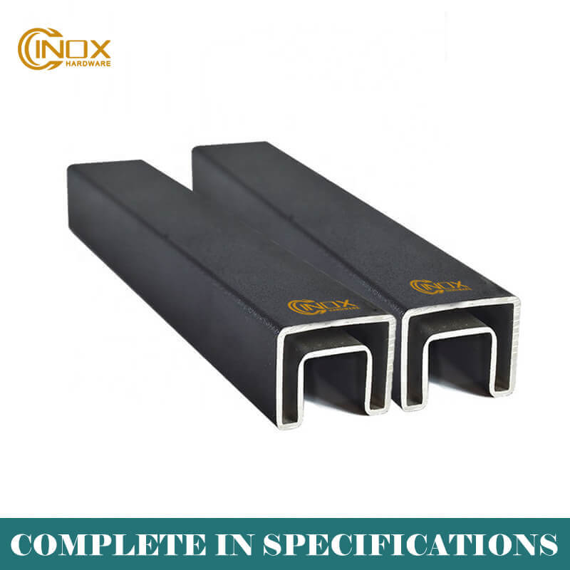 stainless steel square single groove pipe