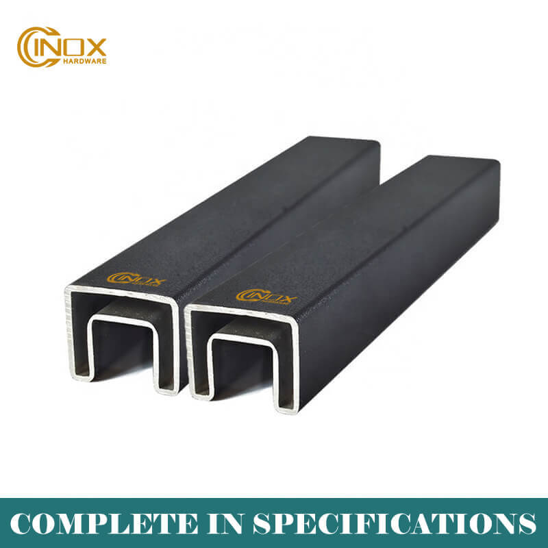 stainless steel square single groove pipe