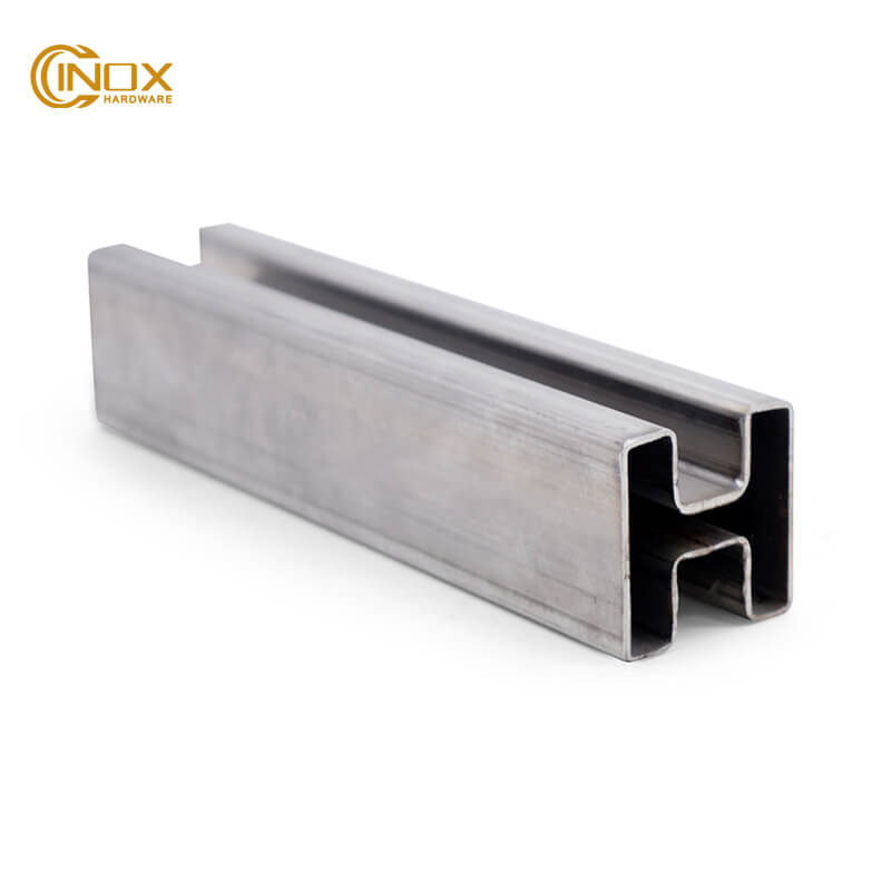 Stainless steel square double groove tube