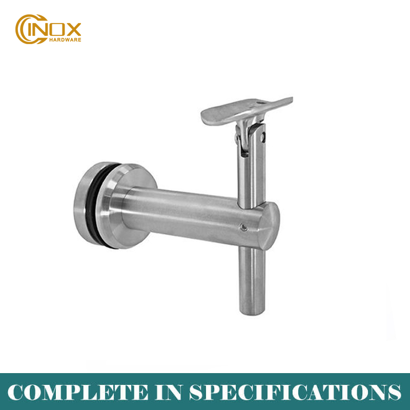 Adjustable Handrail Bracket Glass to Pipe Railing Bracket Glass Mounted Bracket